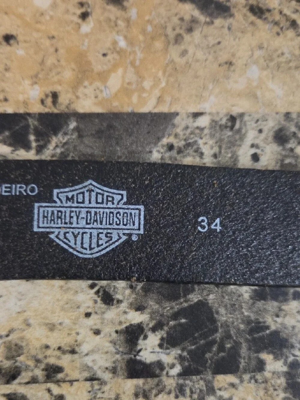 Harley-Davidson Br9wn Men's Leather Belt with Silver Buckle